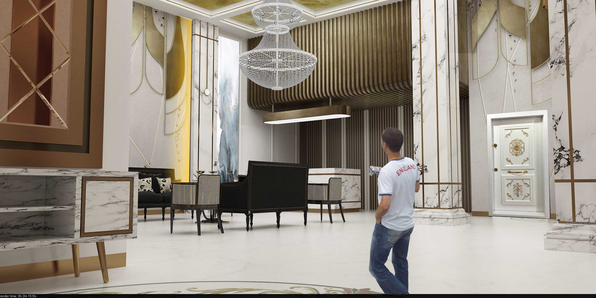 طراحی لابی برجهای دوقلوی مهتاب (لابی شرقی)