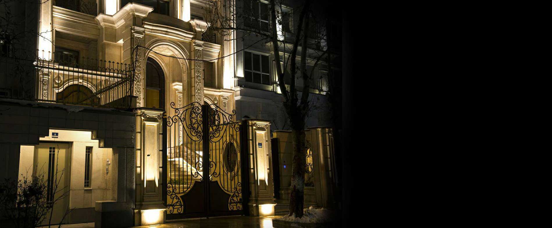 پروژه نورپردازی نمای ساختمان کلاسیک آقای باغی