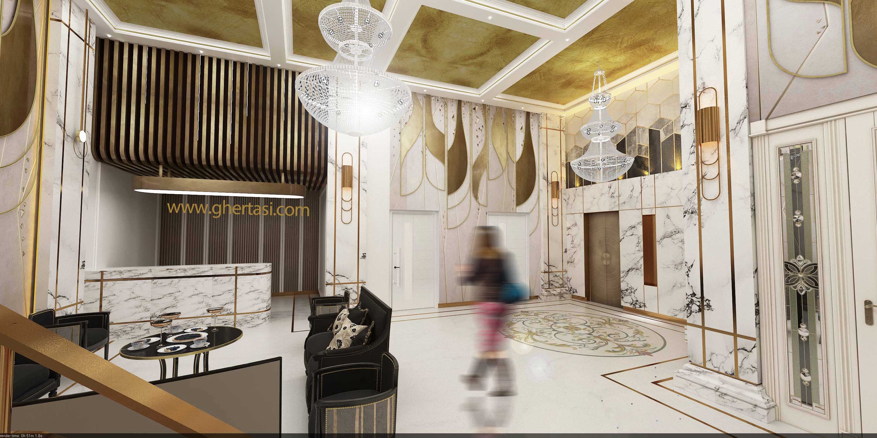 طراحی لابی برجهای دوقلوی مهتاب (لابی شرقی)